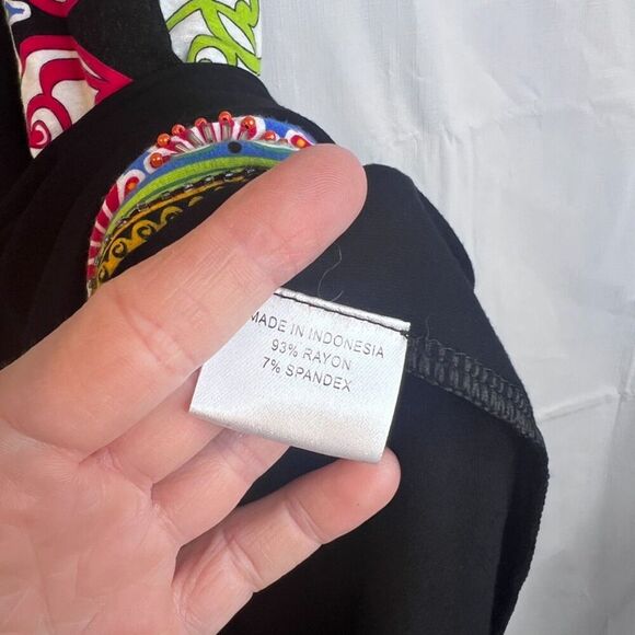 Joyous & Free Dress Sleeveless Beaded Patterned Attached Vest Size Medium - Picture 9 of 11